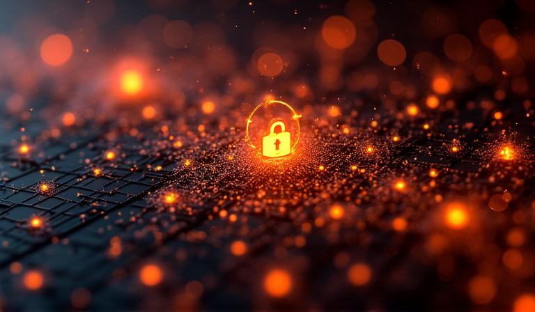 Geavanceerde computerbeveiliging en data encryptie visualisatie